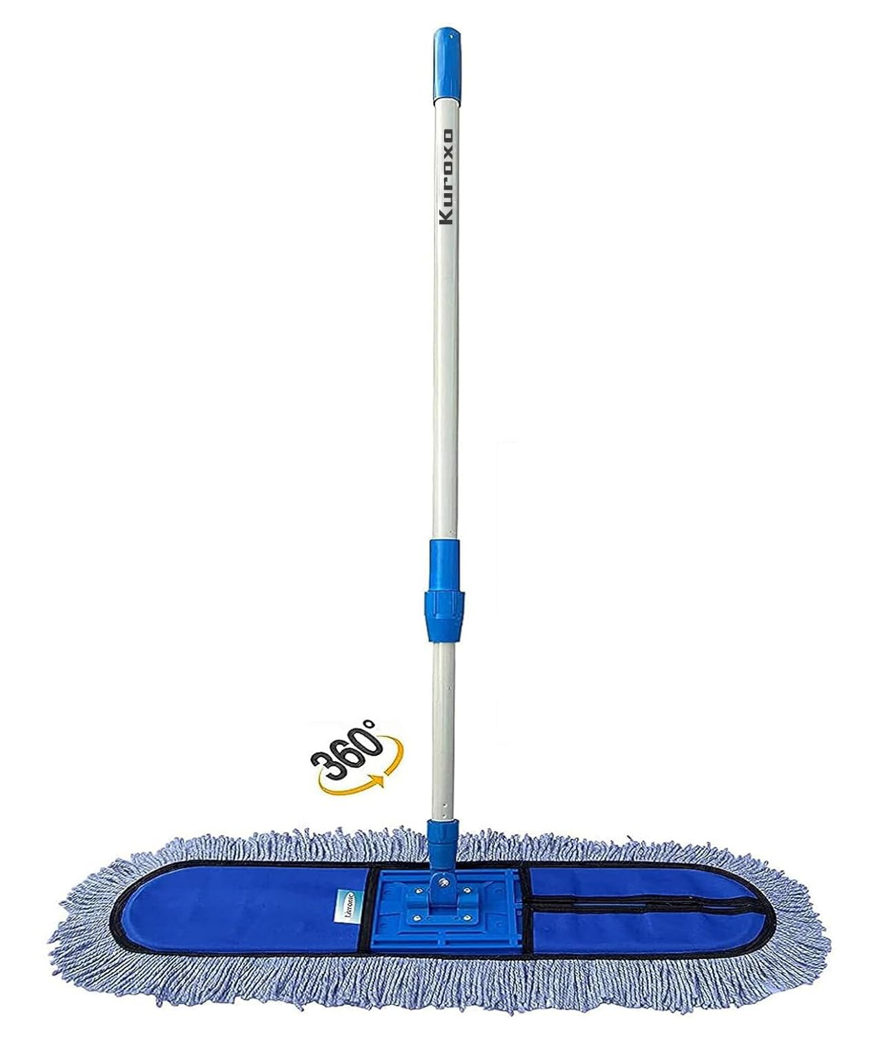 Kuroxo Wet and Dry Flat Floor Mop 67x14x5 (18 INCH MOP with 4 FEET Handle) Easy to Use Floor Cleaning Mop | Home | Office | Hotels | Hospitals (Set of 1) (18 INCH with 3 Extra PAD) (B0CLKBK1P4) Amazon Price History, Amazon Price Tracker