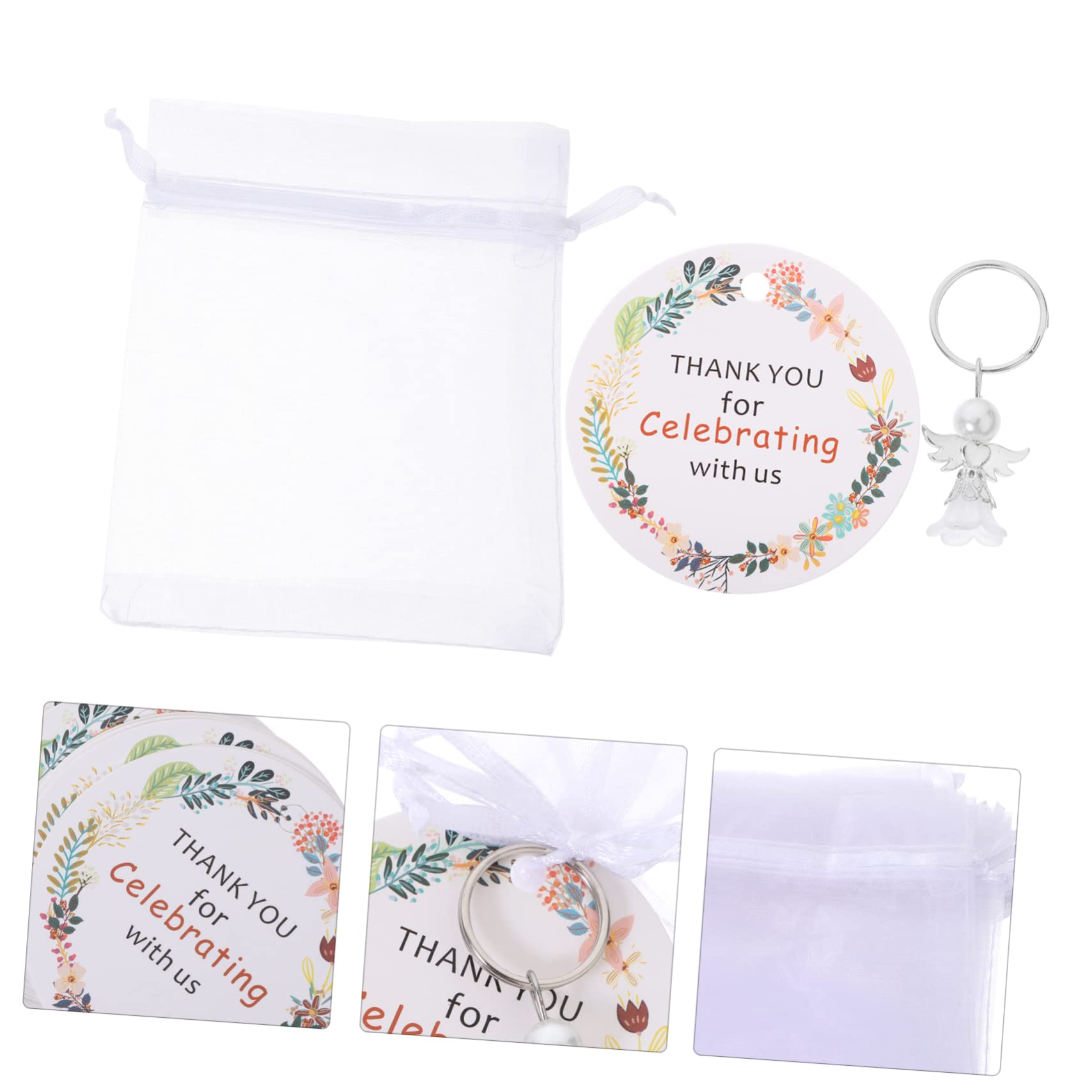 STOBAZA 3sätze Schlüsselanhänger Hochzeits Shower Gastgeschenke Mit Danke Für Ihre Etiketten Für Feiern Und Erinnerungen