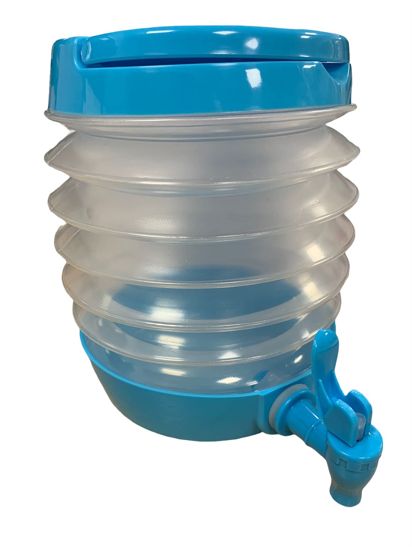 Vanilla Leisure.co.uk Blue Water Carrier Collapsable Container With Tap 3.5 Litre Capacity Festival Camping Home An Essential Foldable Water Carrier Easy Storage & Bpa Free Portable Lightweight Carry Handle - Vanilla Leisure
