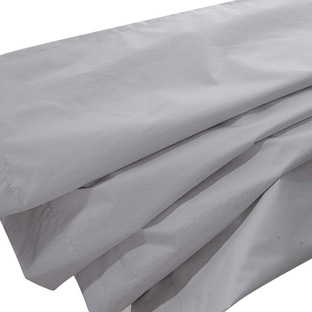 ele ELEOPTION Cortina de Exterior Impermeable, Opaca, Resistente al Viento, Protección UV, para Balcón, Jardín o Patio (137 x 244cm, Gris Claro)