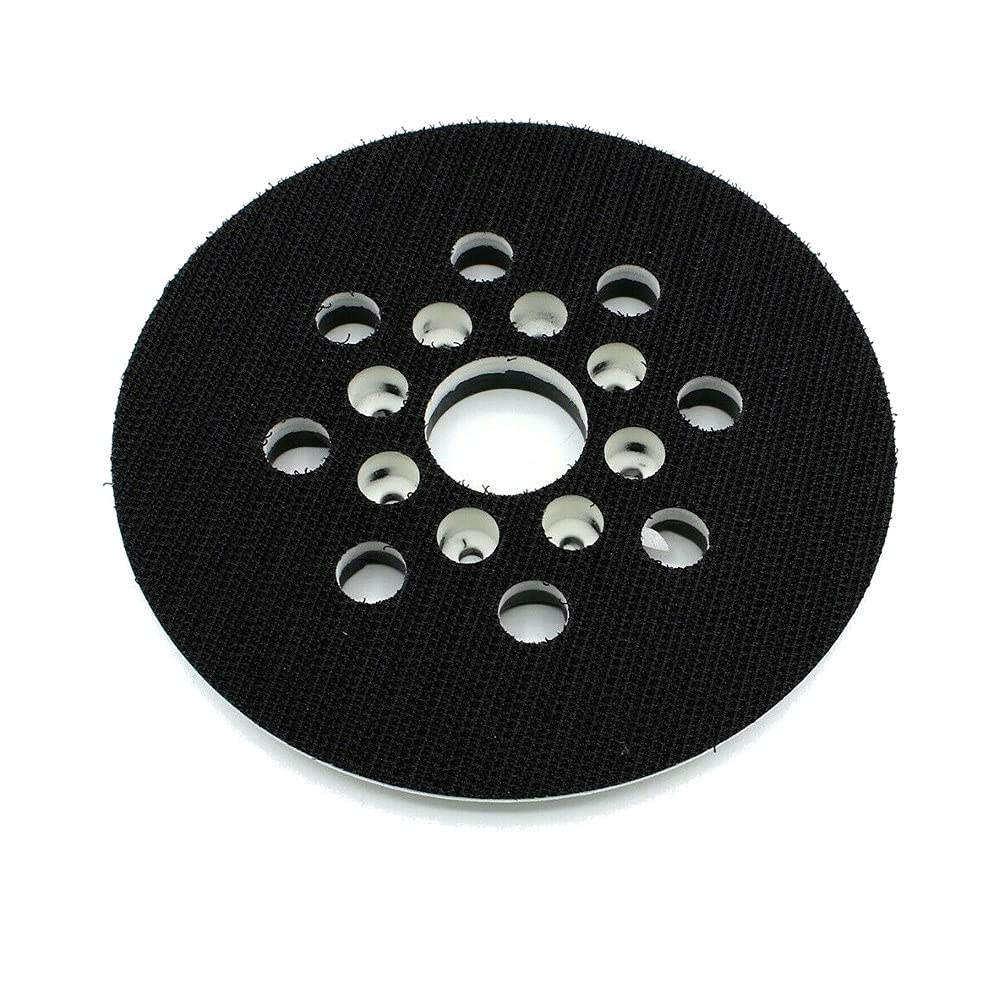 Trade-Shop - Juego de 5 placas de lija con cierre autoadherente, 125 mm de diámetro, 8 agujeros para lijadora orbital Bosch Skil