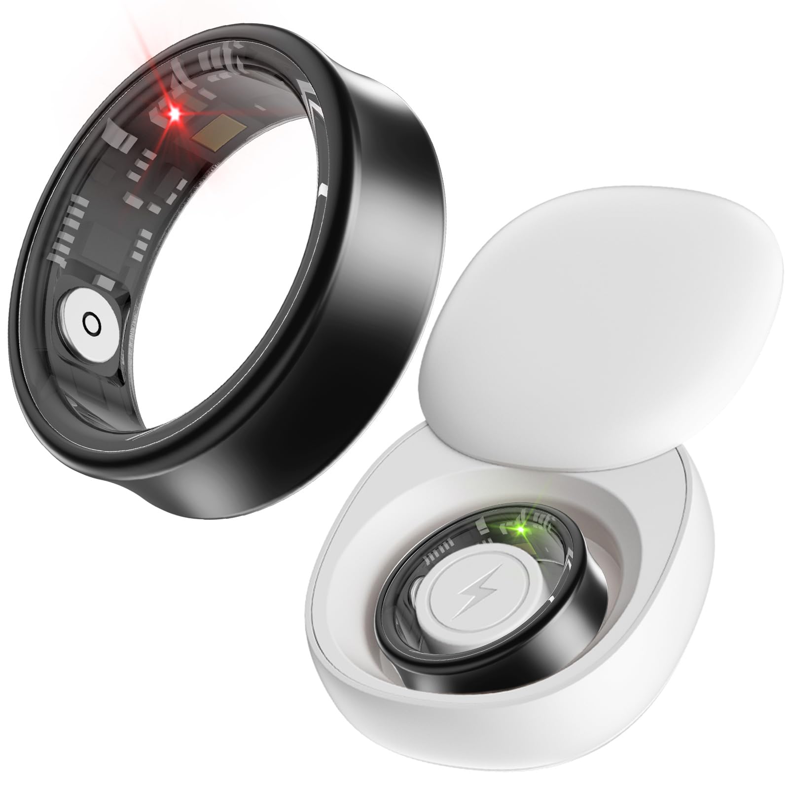 findtime Smart Ring Fitness Ring Pulsmesser Smartringe für Herren Damen Schrittzähler Herzfrequenz SpO2 Schlaftracker Aktivitätstracker Tracking Ring Fitness Tracker Smartring Android iOS