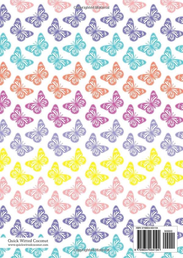 Butterfly Notebook - Lined Pages - A4 - Premium: (Rainbow Edition) Fun notebook 192 lined pages (A4 / 8.27x11.69 inches / 21x29.7cm) - Image 2