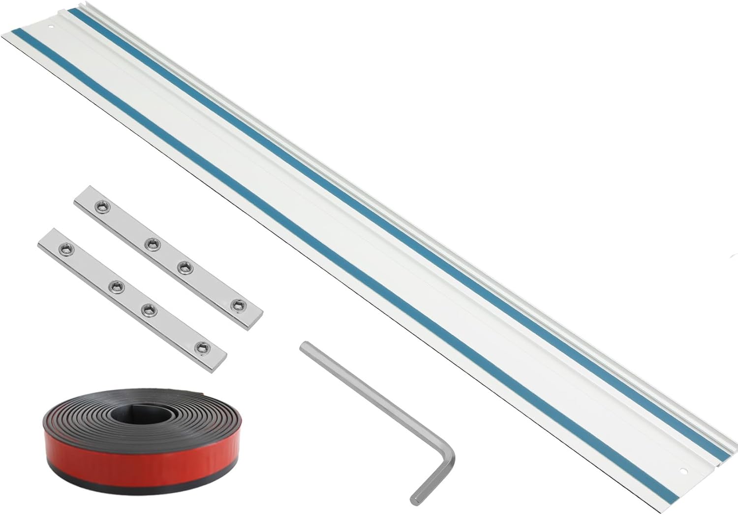 194368-5 55Track saw Guide Rail for Makita.Includes 55 for Makita Guide Rail,2 Rail Connectors and Guide Rails Strip Bar. Track Saw Can't Dance on Guide Rail. (55in guide rail)