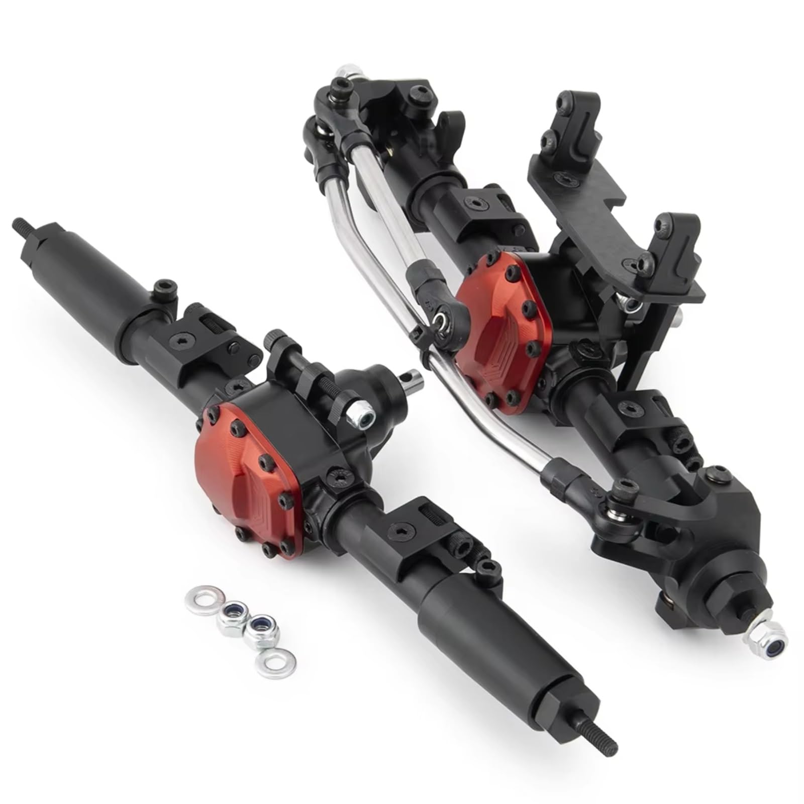 Kompatibel Mit Axial Für SCX10 II 90046 1/10 RC Crawler Auto Upgrade Teile Zubehör CNC Metall Vorne Hinten Gerade Komplette Achse Teile