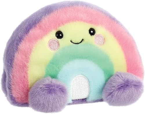 Miniatura 2 de Aurora, 33577, Palm Pals Vivi Rainbow 5 pulgadas, juguete suave, rosa, morado, amarillo