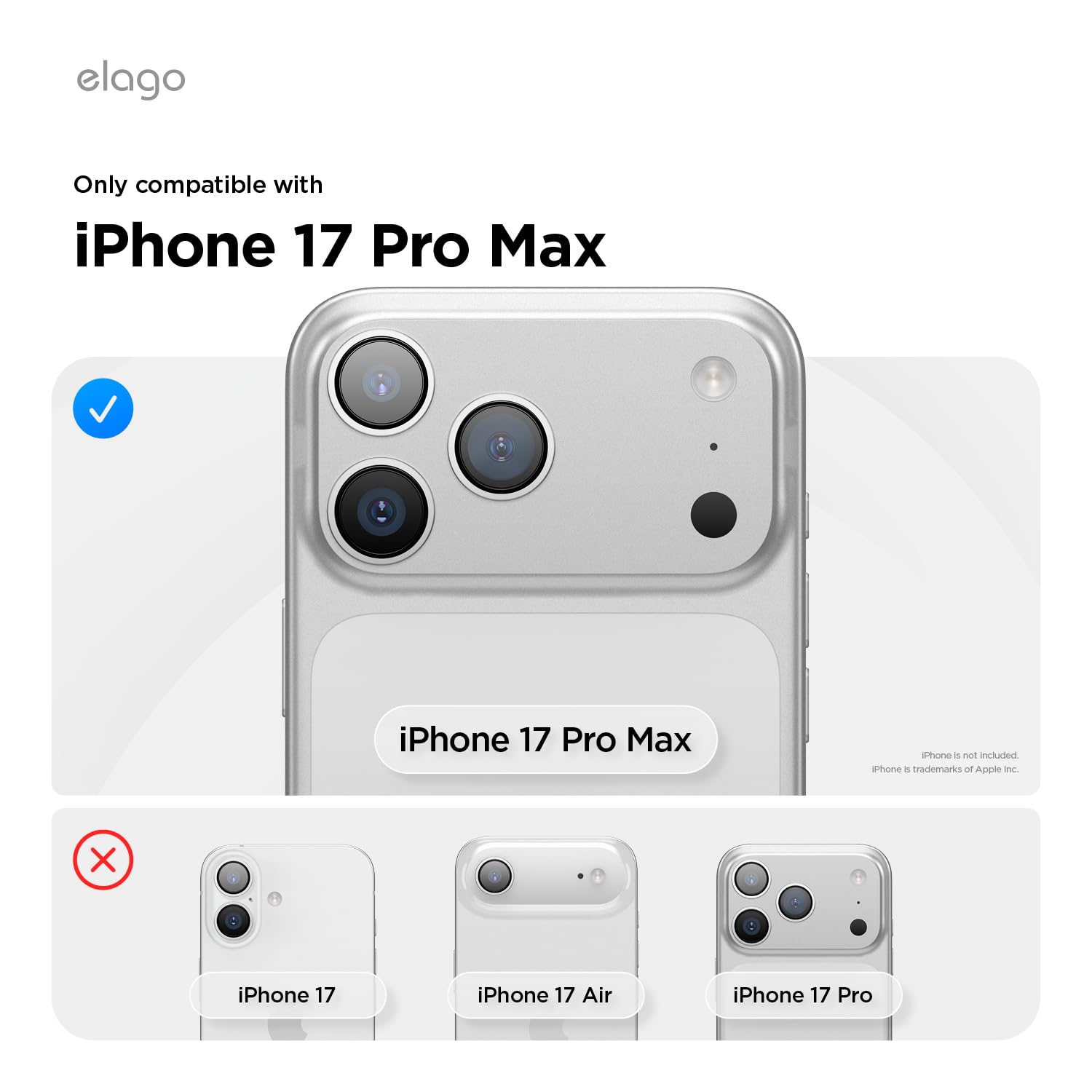 elago Cover Magnetica in Silicone Liquido per iPhone 17 Pro Max (6,9") – Compatibile con MagSafe, Antiurto, Sottile, Finitura Soft-Touch (Indaco Jeans)