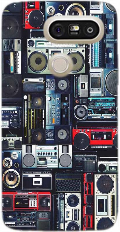 Funda compatible con LG V30, de plástico rígido, diseño estéreo