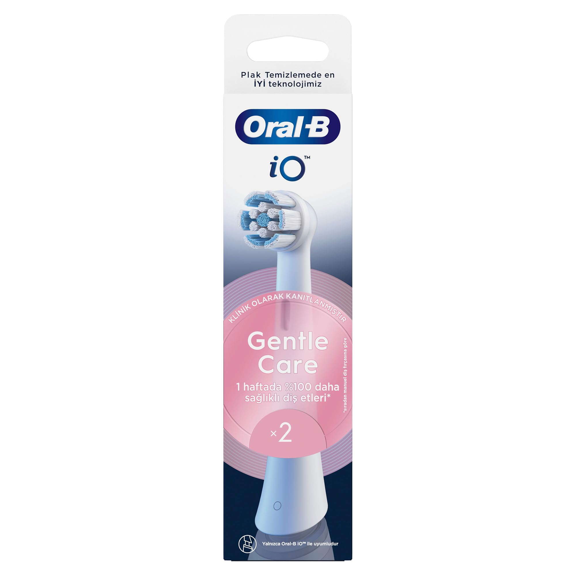 Oral-B iO Gentle Care Beyaz Diş Fırçası Yedek Başlığı 2 Adet
