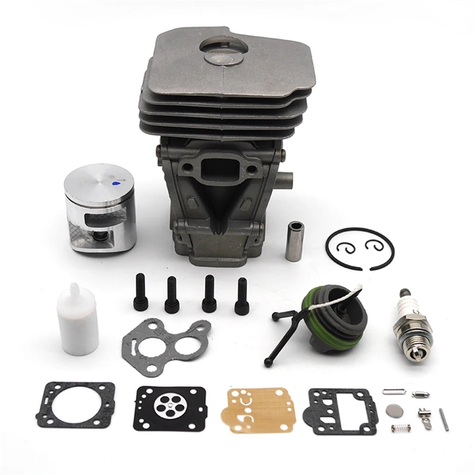 Zestaw śrub do korka wlewu paliwa 41MM cylindra tłokowego Husqvarna, 435 435E 440 440E II Garden Chainsaw Replacement Part Tłok cylindra do maszyn ogrodowych