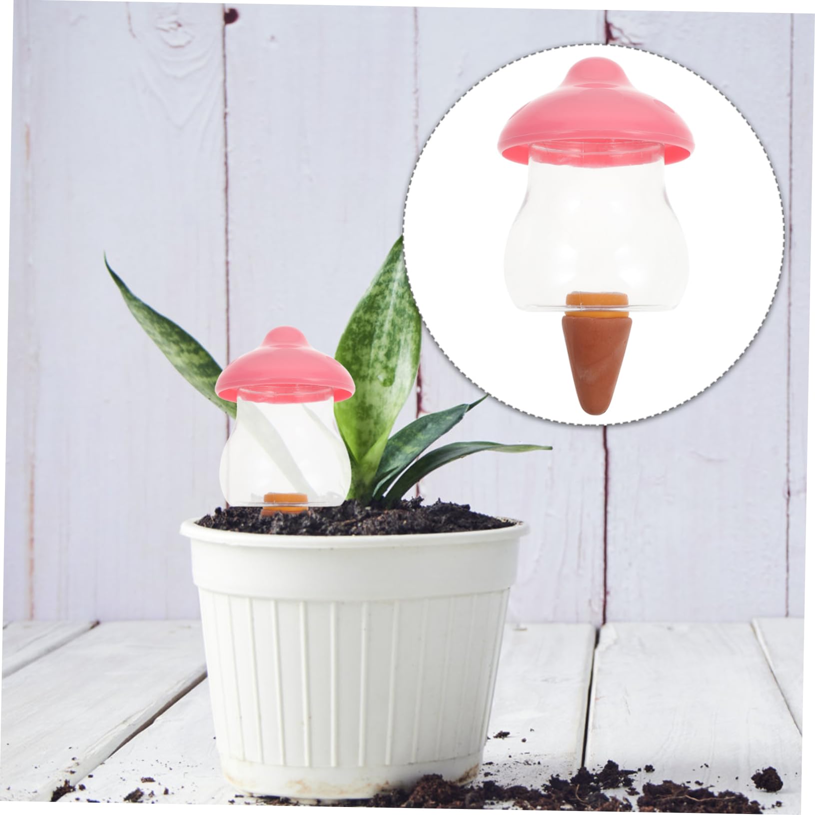 IWOWHERO Self Watering Plant Mushroom Design Automatic Irrigation Device for Home Gardening Convenient Watering Dropper for Potted Plants and Bonsai