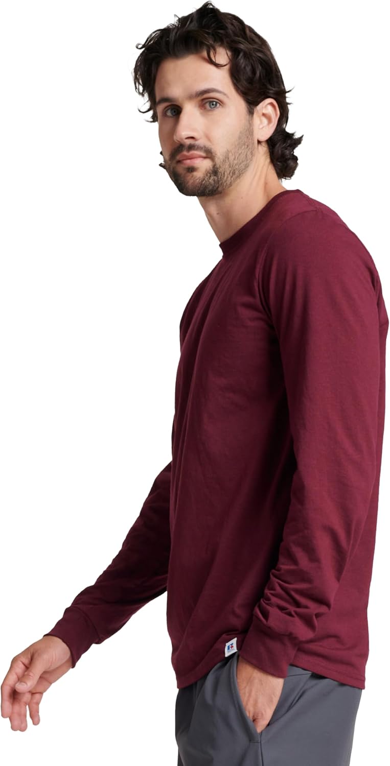 Russell Athletic Men's Dri-Power Long Sleeve Tees, Moisture Wicking, Odor Protection, UPF 30+ - Image 3