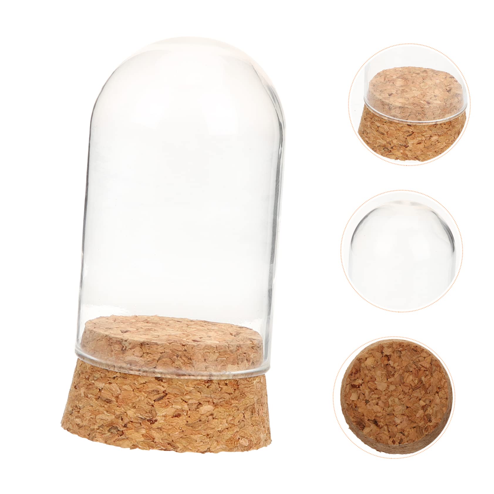 STOBAZA Glass Display Box Display Cover for Mini Collections Container Display Dome for Artworks