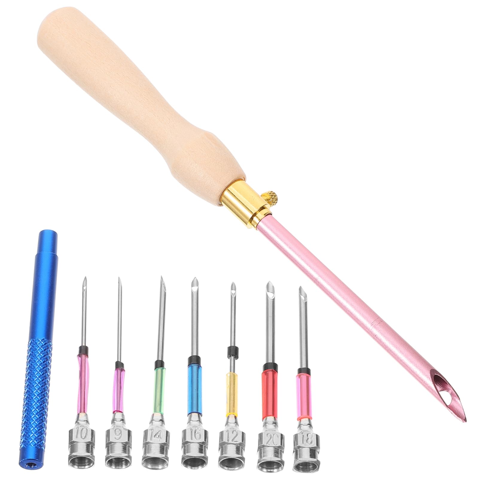 COLLBATH 1 Set DIY Punch Needle Kit Convenient Embroidery Needles for Crafting and Sewing Punch Knitting Tool for Decorative Projects and Textiles