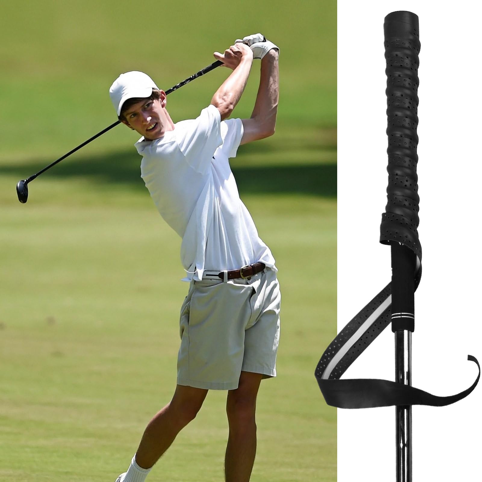 Cinta Para Envolver Empuñaduras De Golf - Cinta Sobregrip De Golf Absorbente De Impactos - Accesorio Deportivo de Instalación Rápida para Adolescentes, Chicas, Atletas, Mujeres, Golfistas,