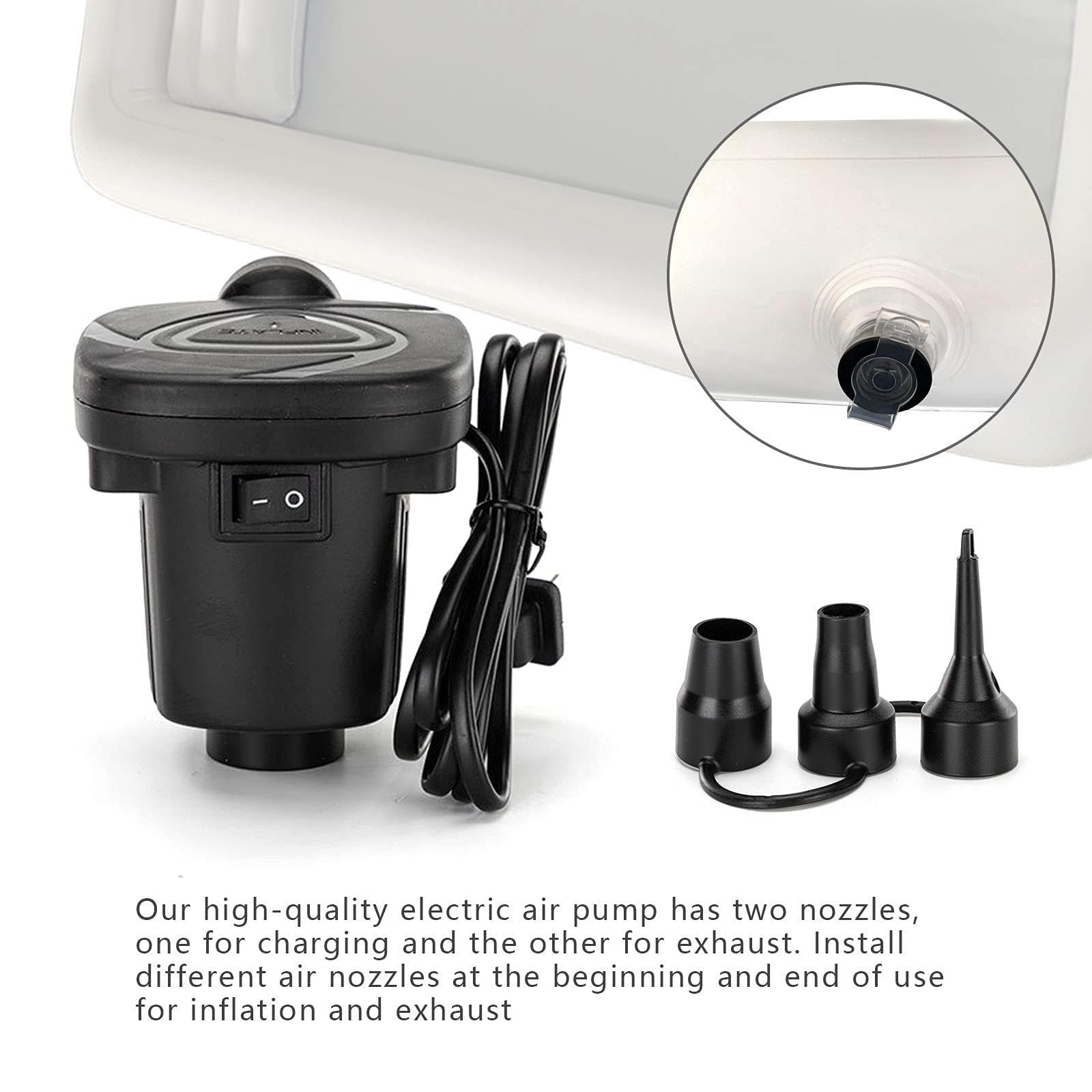 Kit de ducha inflable médica, ayuda de baño en la cama para discapacitados, ancianos, pacientes postrados en cama o lesionados, bañera portátil de PVC en cama con bomba de aire eléctrica, bolsa de