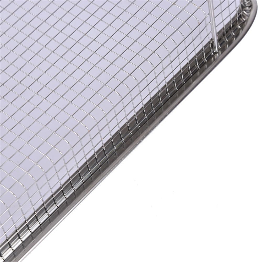 Cesta para freidora Cesta de freír cuadrada acero inoxidable for pepitas y escurrimientos