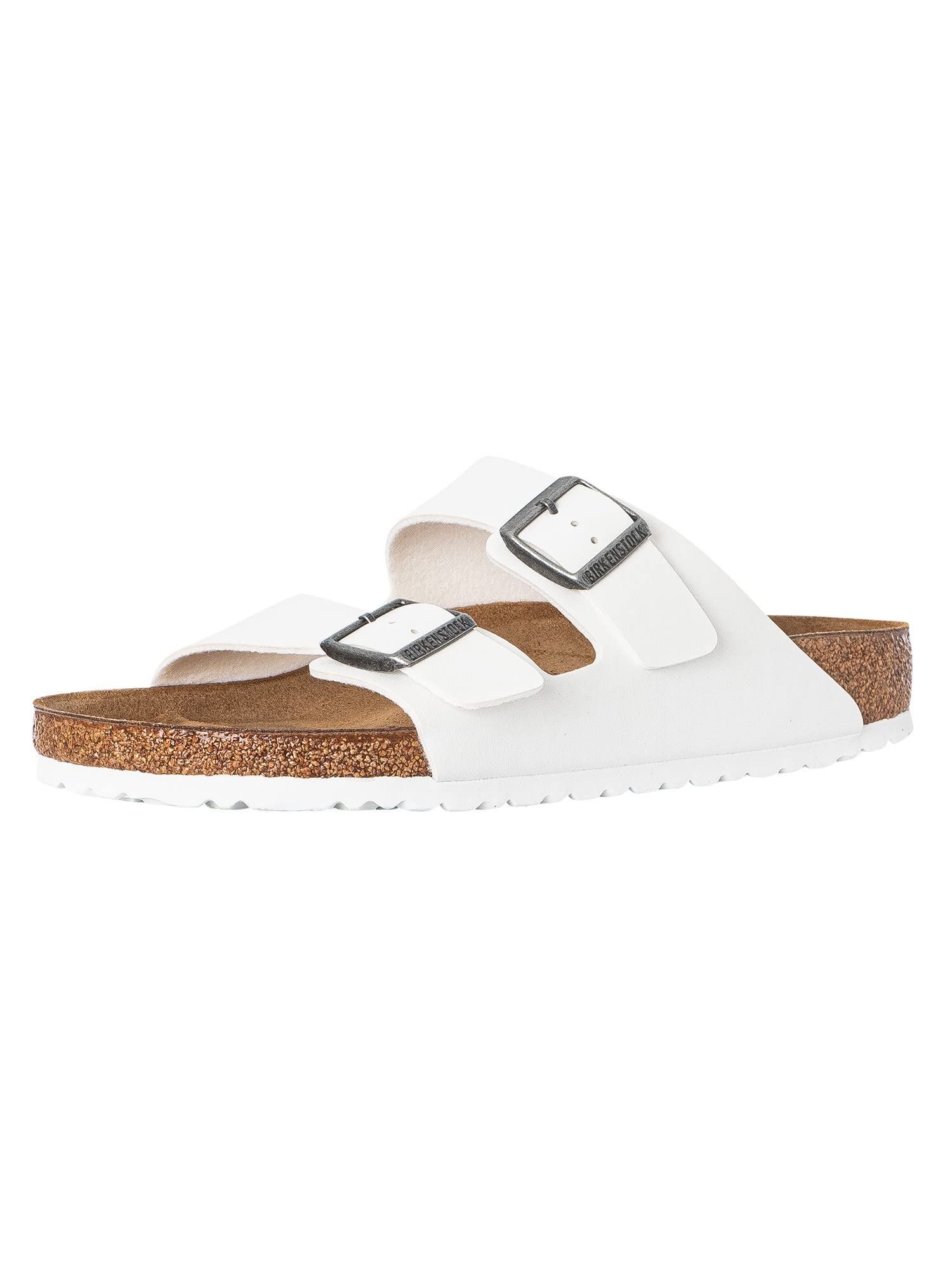 BirkenstockArizona Soft Footbed Patent Leather Sandal, White Birko-Flor?, 42 (US Men's 9-9.5, US Women's 11-11.5) Regular