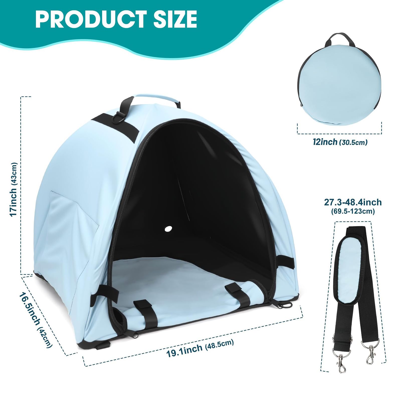 Toldo plegable para laptop, tela de poliéster impermeable, refugio para computadora, cubierta portátil para uso al aire libre, protector plegable para laptop