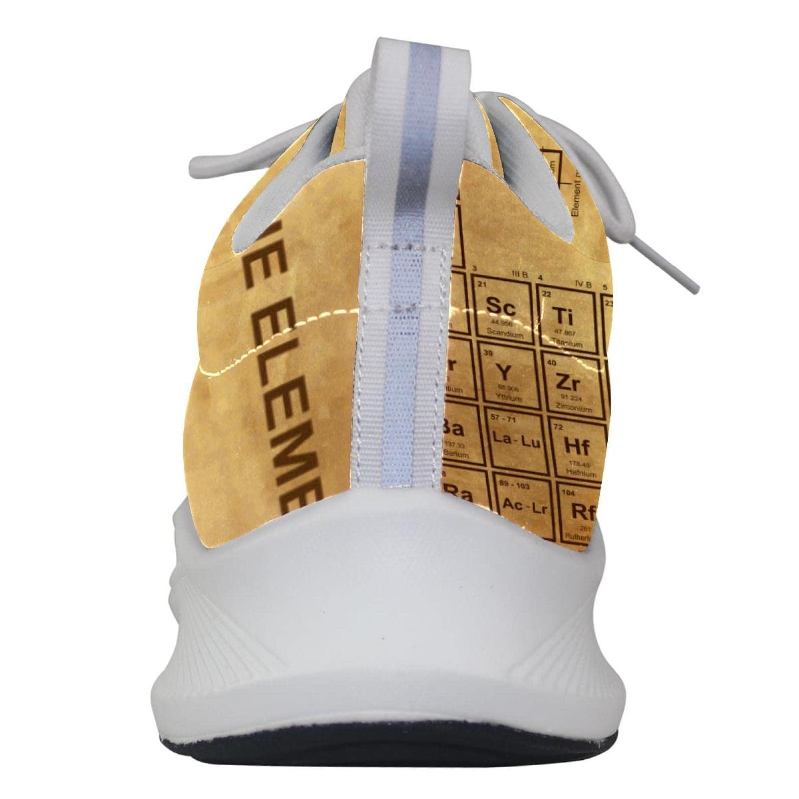 Scarpe da ginnastica uomo personalizzate Scarpe da passeggio leggere Running Sneakers Casual Atletiche Retro Tavola periodica educativa degli elementi, Multicolore, 37 EU