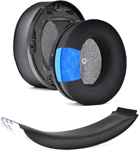 Buziba Cooling Gel Earpads Replacement Ear Pads Headband Cover for Audeze Penrose/Penrose X/Mobius Headphones Earpads Cushions Ice Earmuffs Headstrap Pad Repair Part for HyperX Cloud Orbit S Headset