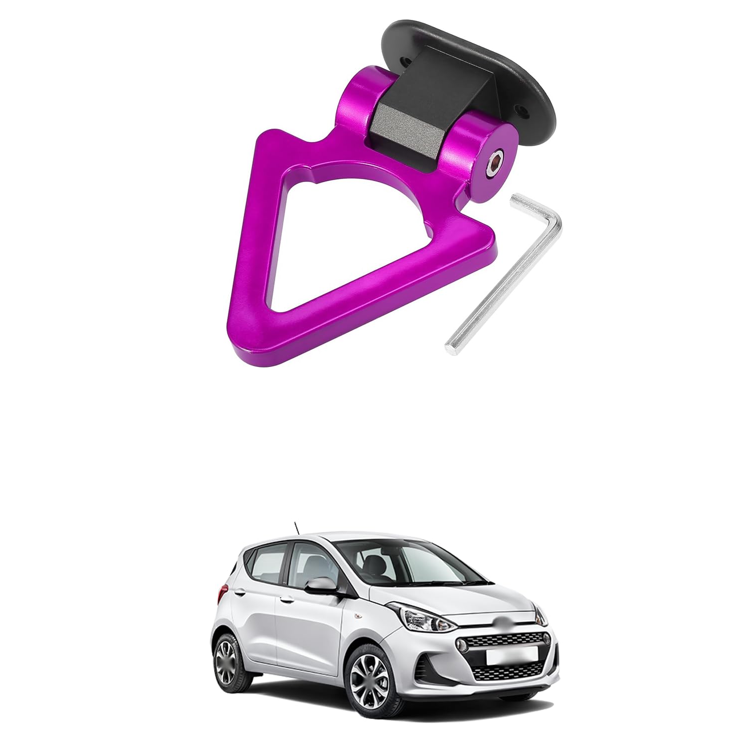 Lovmoto Universal for Car Tow Hook Decor V Shape Trailer Hook Tow Hook Kit Car Decorations Sticker Car Decor Bumper Hook for Auto Exterior Accessories (Purple) Comfortable with Enj-oy