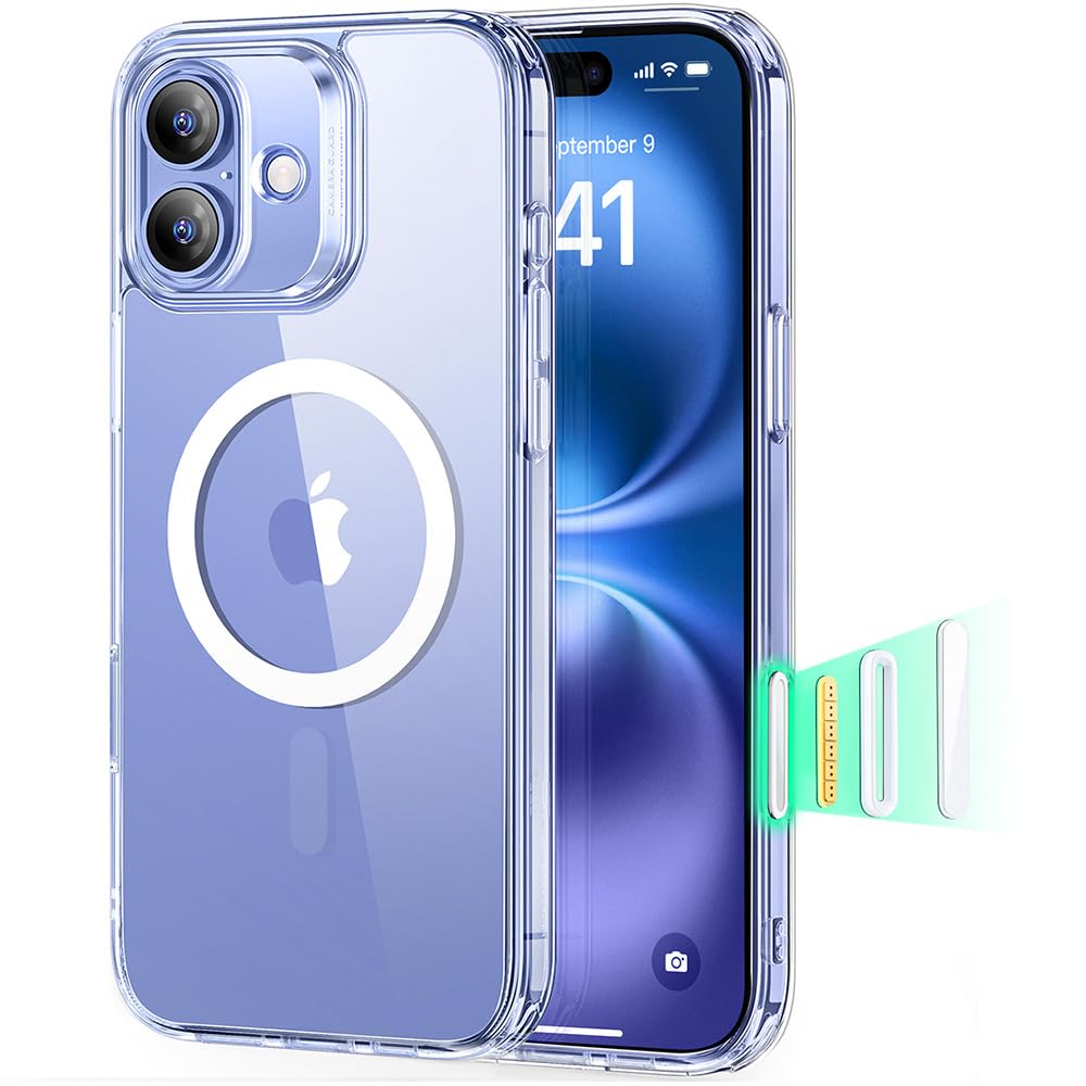 ESR Funda para iPhone 15, Compatible MagSafe, Protección Grado Militar a Prueba Golpes, Funda Magnética para iPhone 15, Funda Híbrida Classic (HaloLock), Transparente — view 34