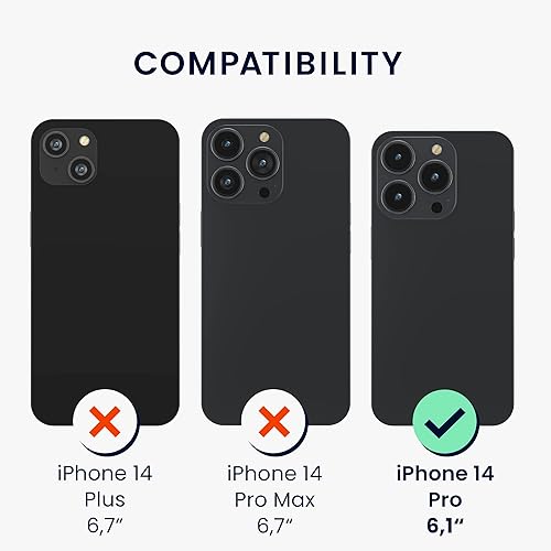 Miniatura 6 de kwmobile Funda de madera compatible con Apple iPhone 14 Pro, brújula de navegación, color marrón oscuro