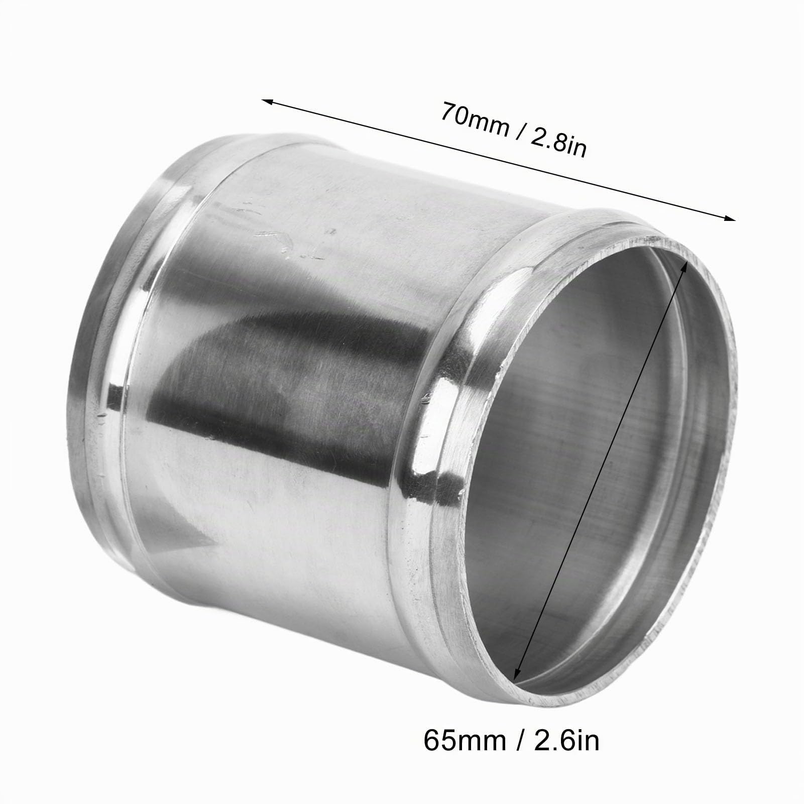 Tuyau Alu 70 mm, Raccord Menuisier De Tuyau De 70 Mm De Diamètre Extérieur, Connecteur De Tube En Alliage D'aluminium, Adaptateur De Tuyau De Jonction Pour Adaptateur Universel De Voiture