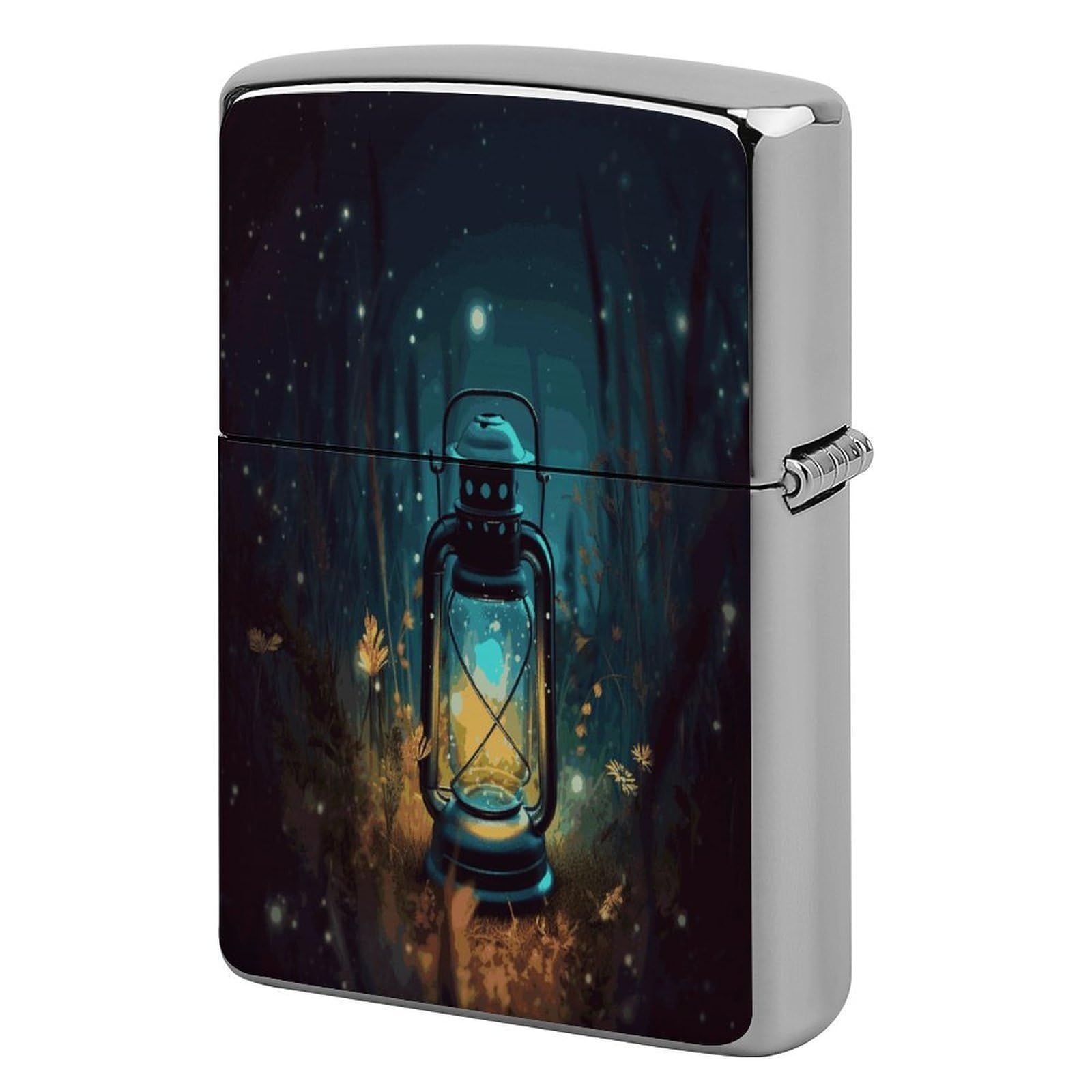 Fodpand Style Fireflies And Lantern Metal Lighter Case Cover Lighter Sleeve