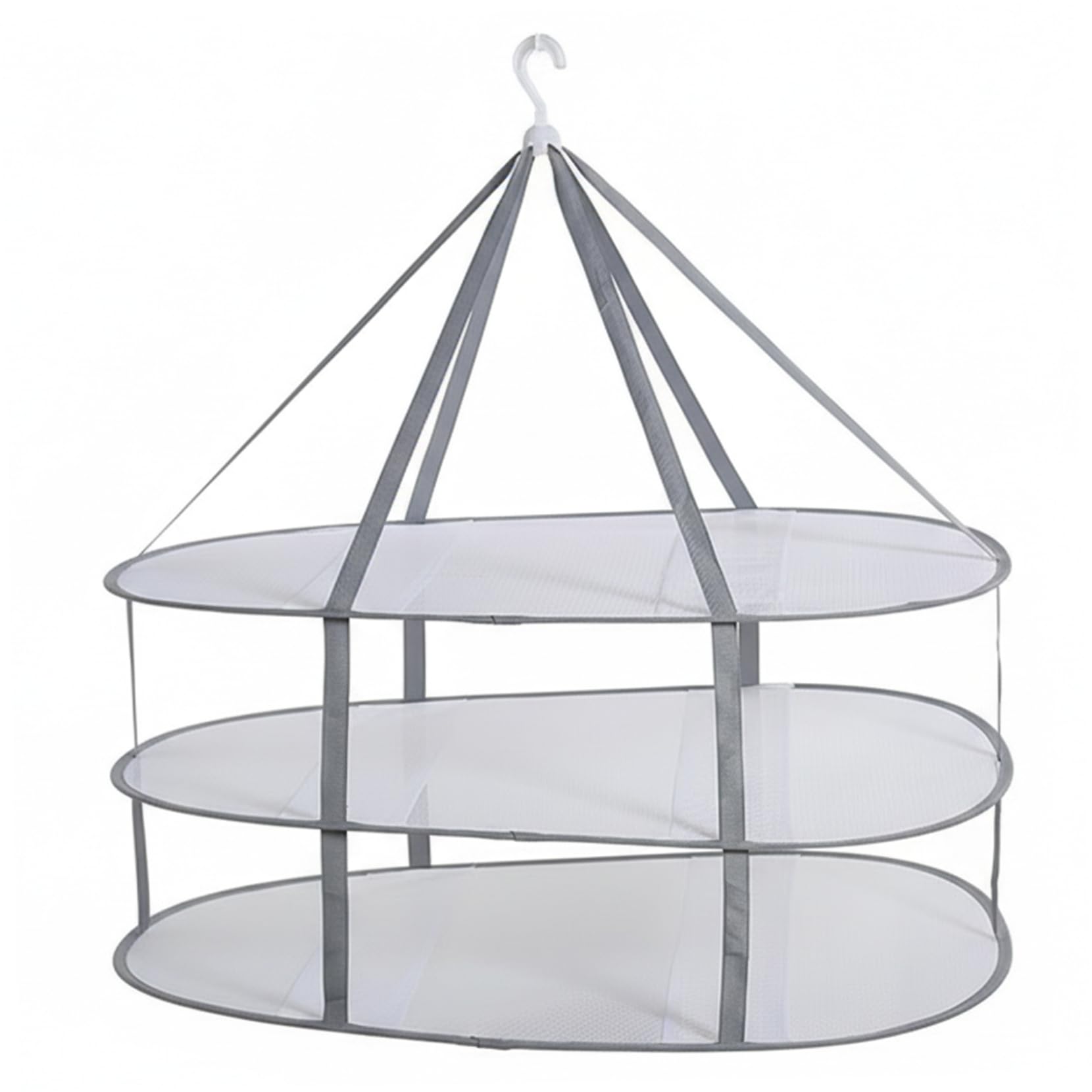 Takingup Sweater Drying Rack Foldable, Sweater Drying Rack 3 Tier Hanging Foldable Mesh Flat with 360 Degree Rotating Hook Flat Dry Hanger for Laundry