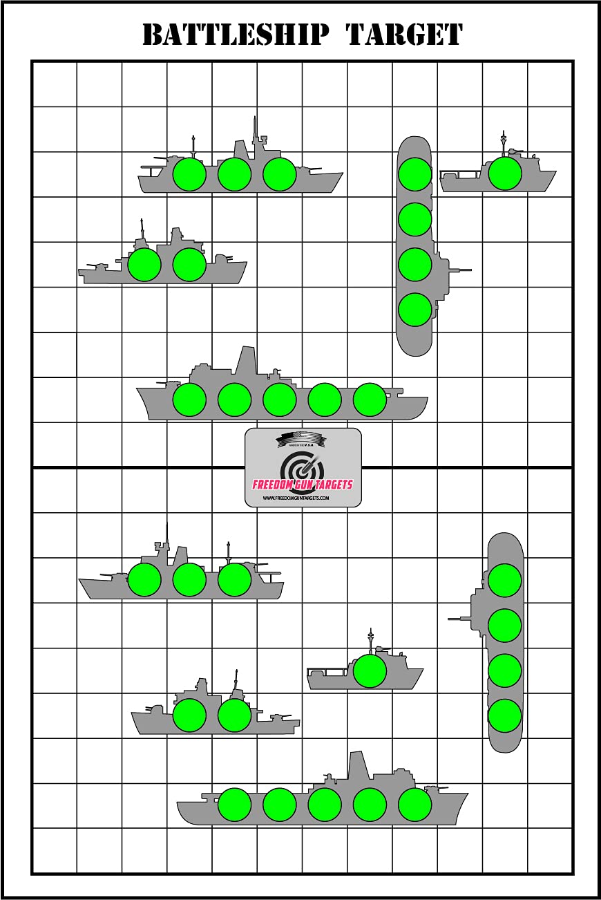 12x18 Green Battleship Shooting Target Game