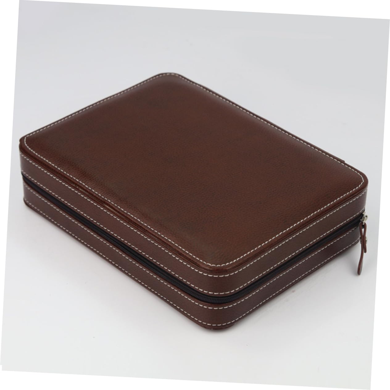 Custodia Orologi da Viaggio in Pu Marrone 8 Scomparti