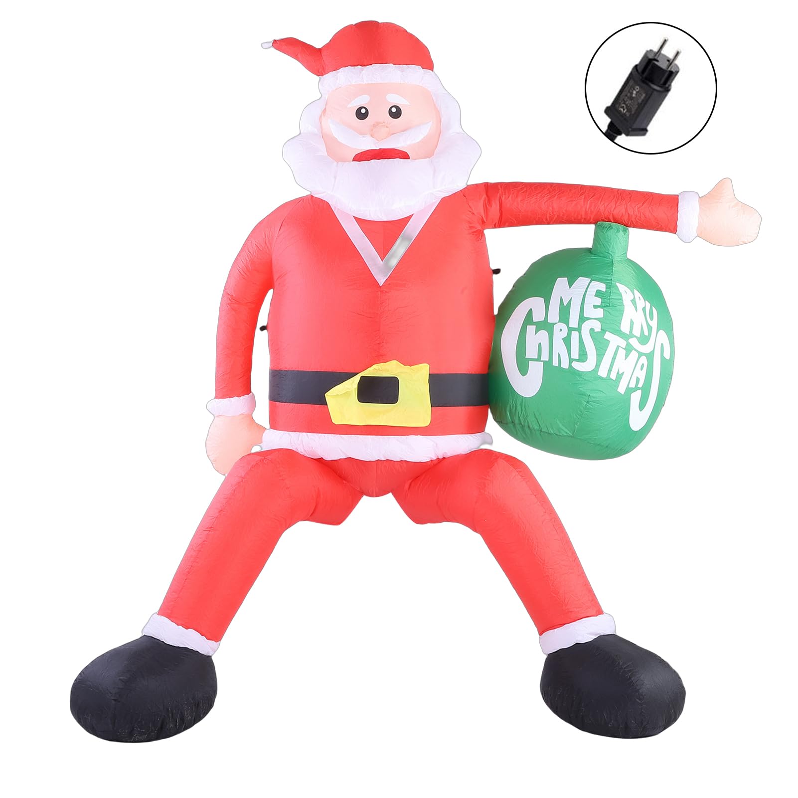 Decorazione di Babbo Natale Gonfiabile da 8 Piedi, con Luci a LED