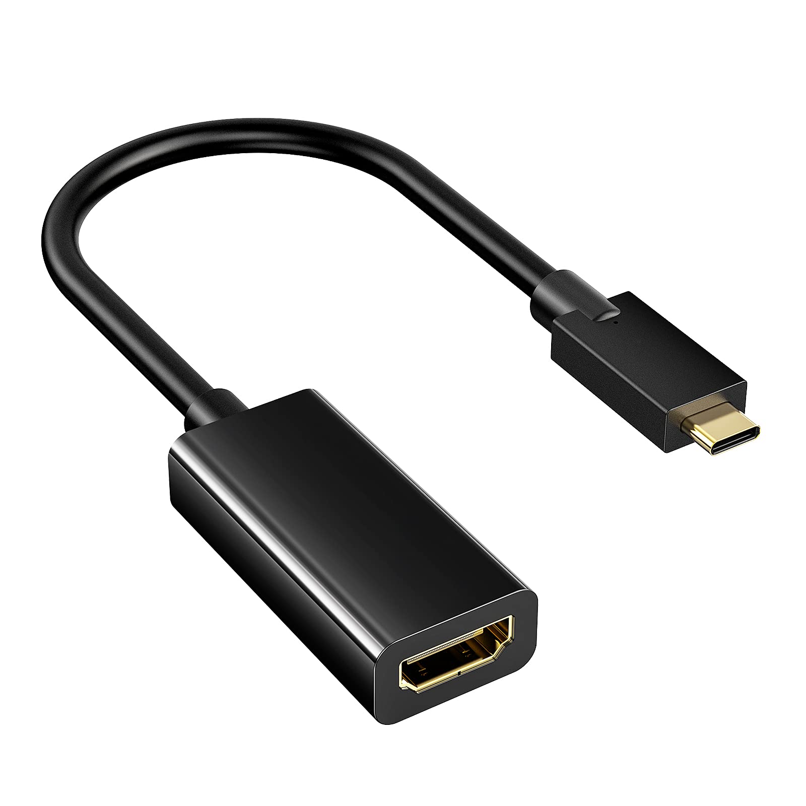 USB C to HDMI Adapter 4K@60Hz for Laptop, Thunderbolt 3 Type-C to HDMI Adapter Compatible with MacBook Pro, MacBook Air, iPad Pro, Surface, XPS 13/15, Galaxy S20 and More USB C Devices (0.55ft)