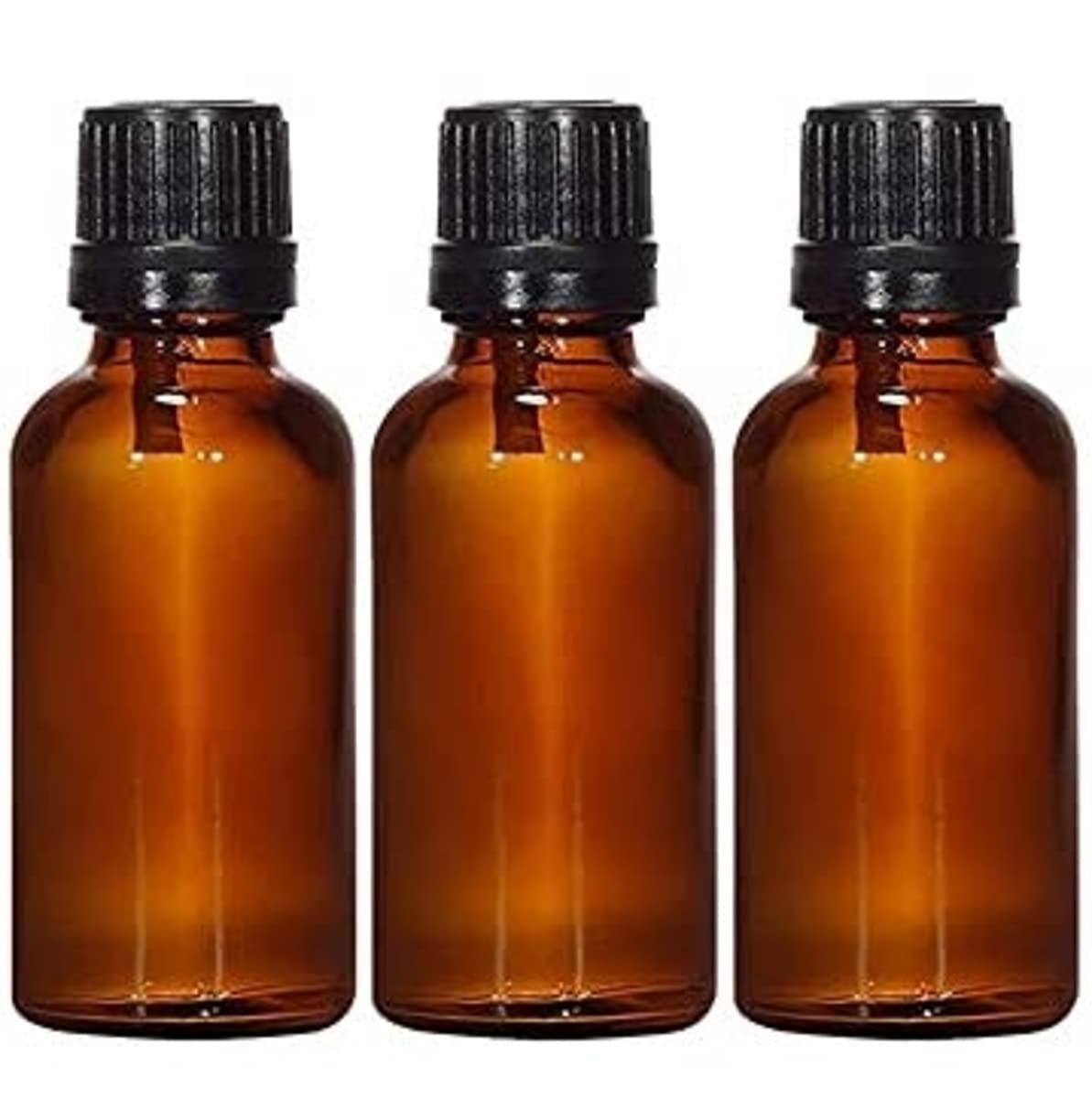 SUPER Pack of 12PCS 30ML Amber Round Empty Glass Bottle with Black Cap & Inner White Stopper, Refillable/Reusable Glass Bottle for Essential Oils,Blends,DIY Perfumes & Face Oil 100%Leak Proof-image-35