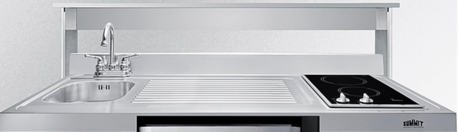 Summit 54” Overshelf, Countertop Standing Shelf, 18” Wide, Stainless Steel
