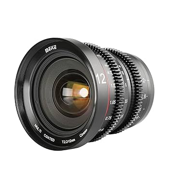 Amazon | Meike 12 mm T 2.2大口径マニュアル映画シネマレンズ