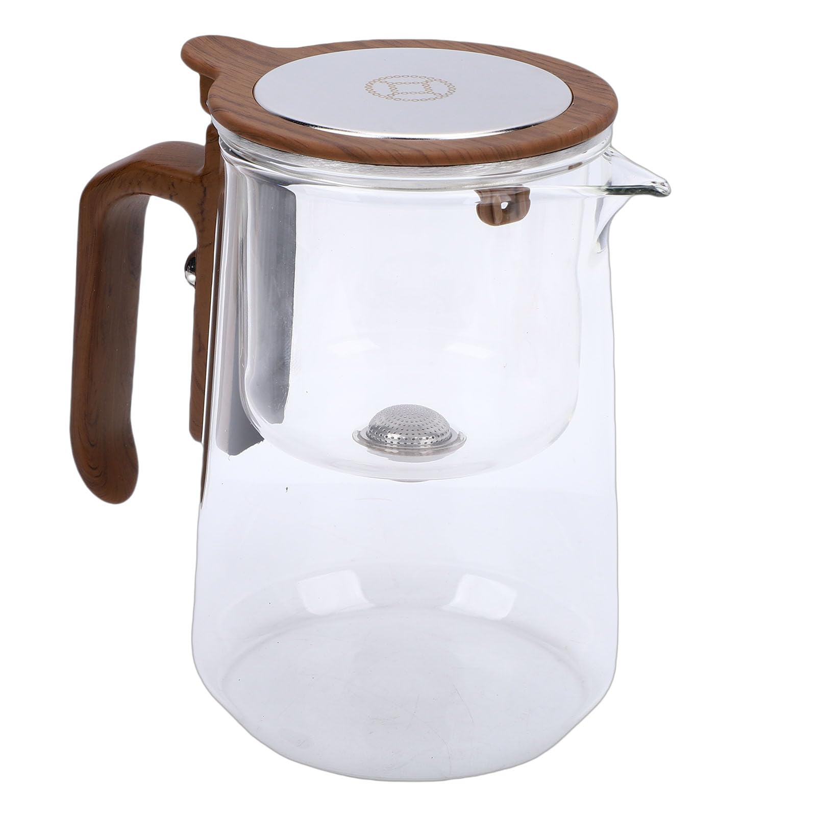Tnfeeon Teekannen-Trennsystem mit Magnetischem Filter, Abnehmbares Teesieb, Transparentes Design für Zuhause, Restaurant, Teeliebhaber, Brauen, Enchant Glas-Teekanne mit Großer Kapazität,