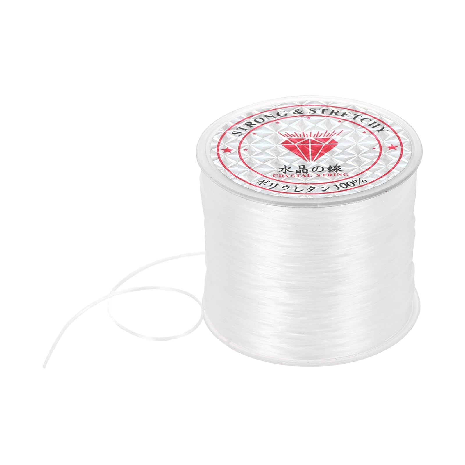 DMiotech Elastic String for Bracelets, 0.8mm Stretch Bead Cord for Bracelet Making White, 100m