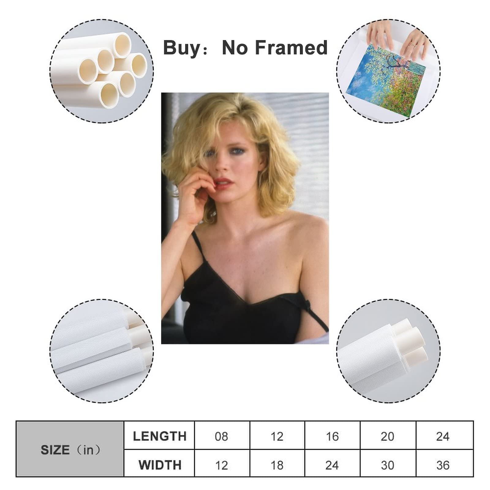 Amazon｜スターポスターキムベイシンガー1キャンバスアートポスターと