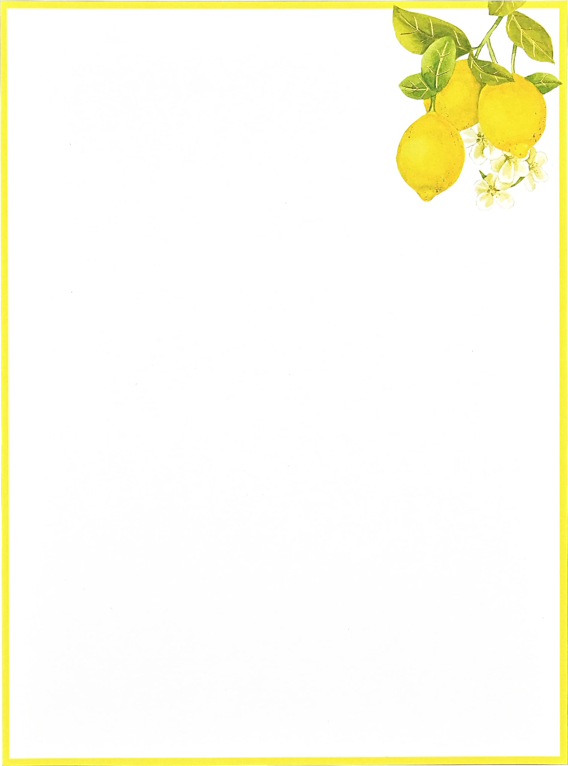 Amalfi Lemons Boxed Stationery (30 sheets, 24 envelopes)