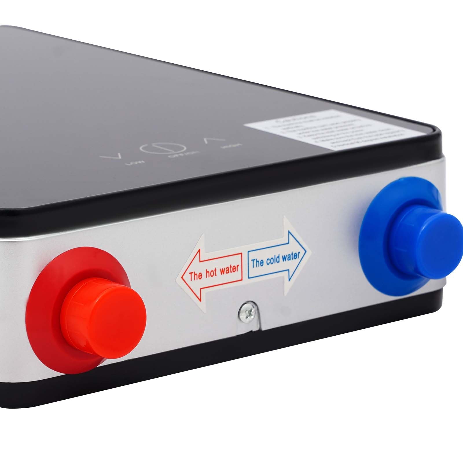 Calentador de agua electrónico para cocina, 6500 W, 30-55 °C, depósito de agua caliente IPX24, 0,2 – 0,6 MPa, caldera de agua caliente con pantalla LED, 1 alcachofa de mano, 1 soporte de ducha de mano
