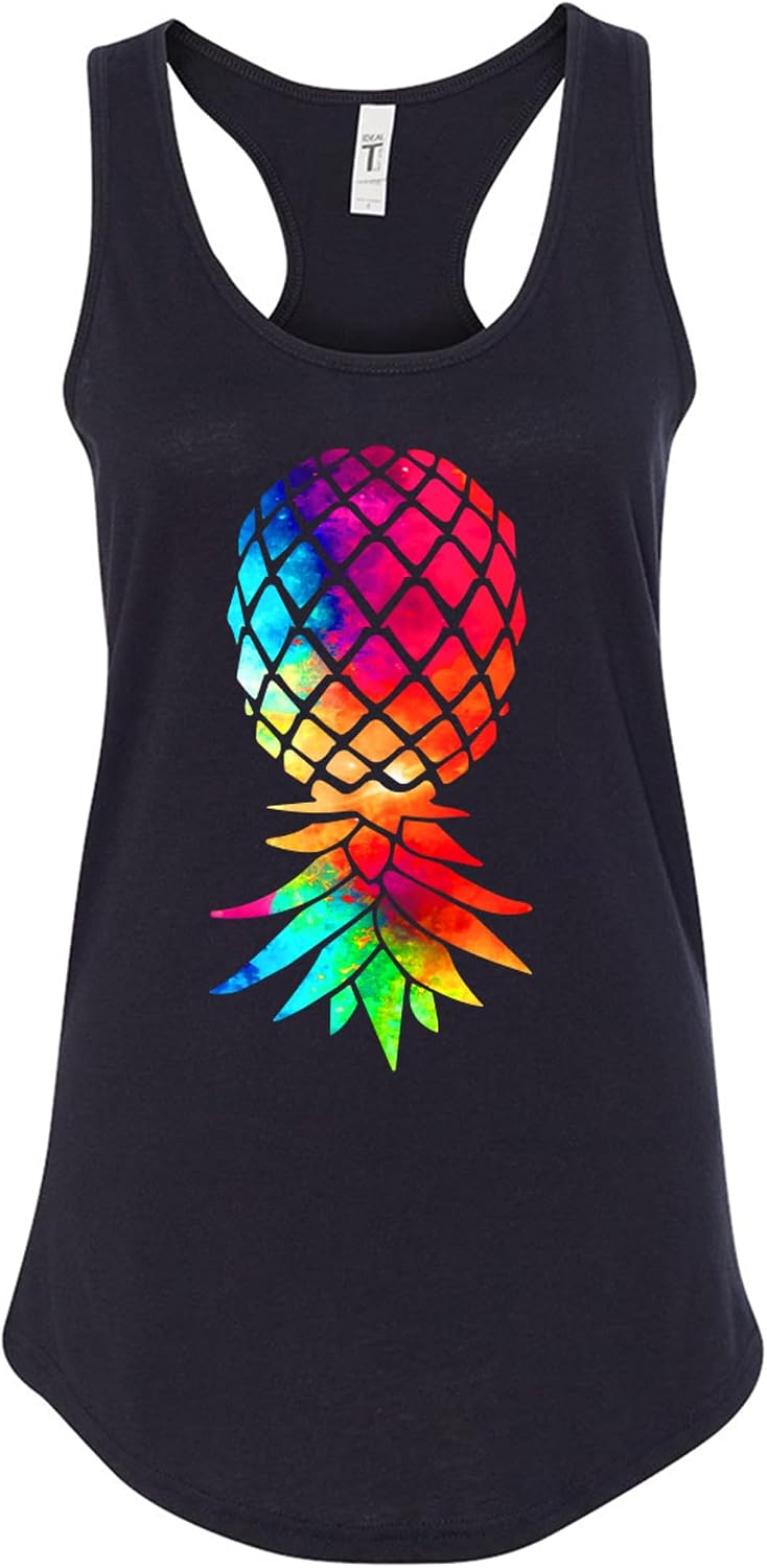 Women’s Upside Down Pineapple Tank Top – Funny Swinger Lifestyle Shirt – Vacation & Bachelorette Party Top