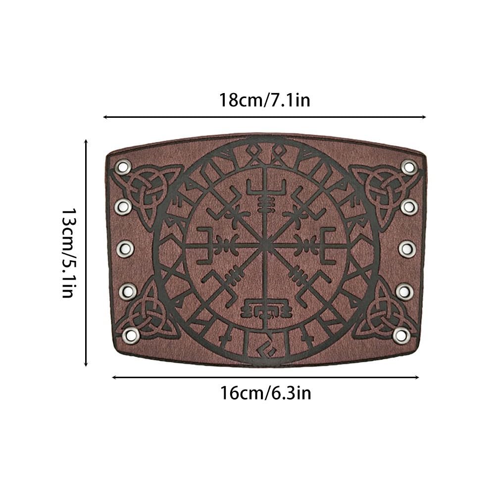 DONGKER 1 Paire de Protège-Bras en Relief,Brassards en Cuir Protège-Bras Réglable Norse Viking Arm Armor pour Hommes Femmes