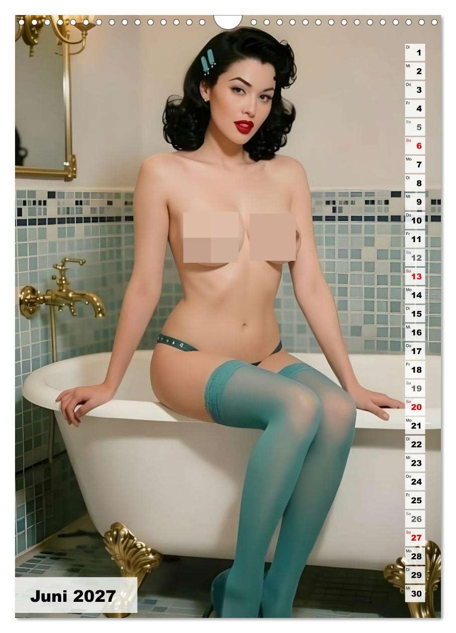 Pinup Engel (Wandkalender 2027 DIN A3 hoch), CALVENDO Monatskalender: Himmlische Verführung im Stil der Fünfziger (CALVENDO Erotik)