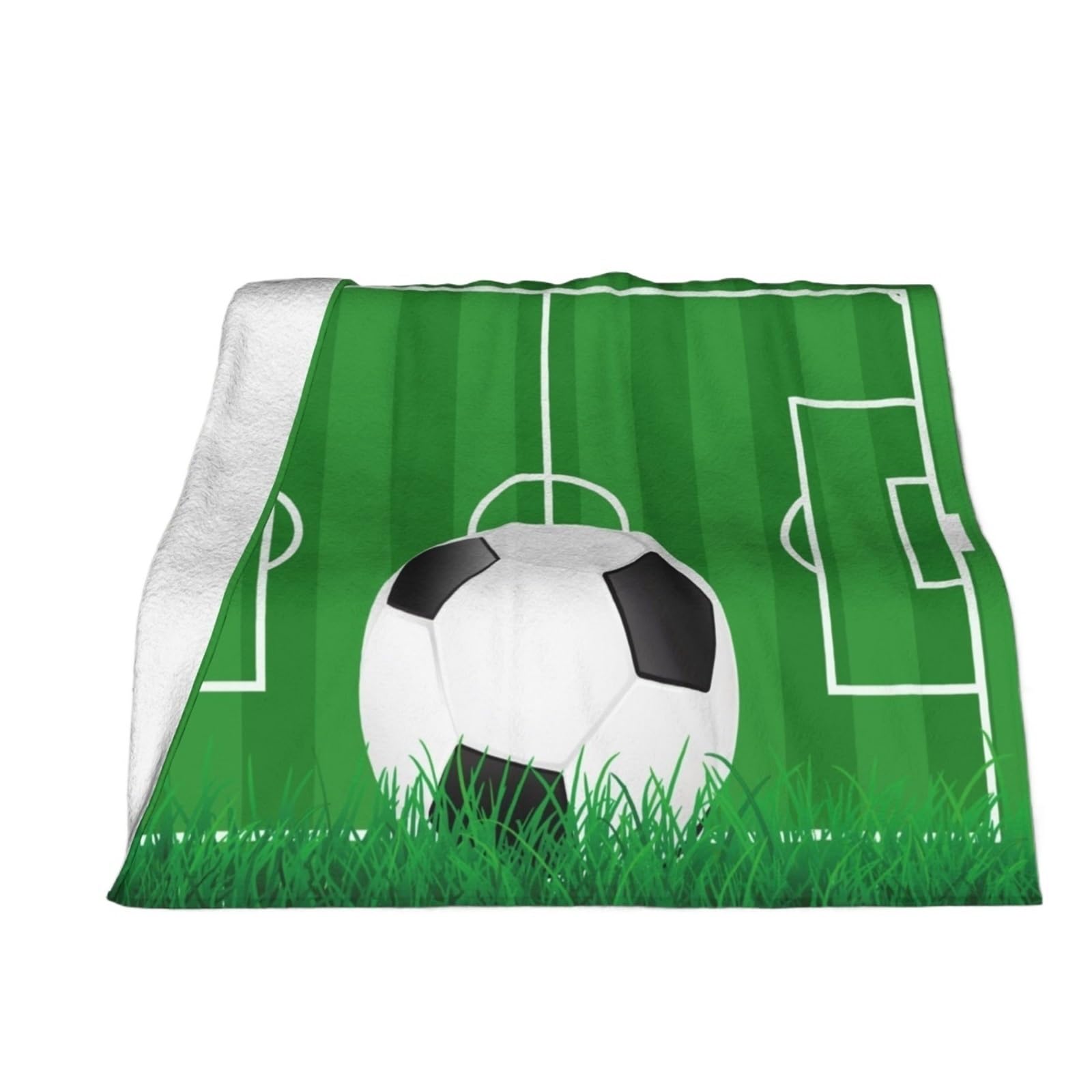 WSQHAO Soccer Football Blankets Balls Sports Plush Throw Bedding Couch Printed Soft Warm Bed for Bed Couch(200x150cm 80x60in)