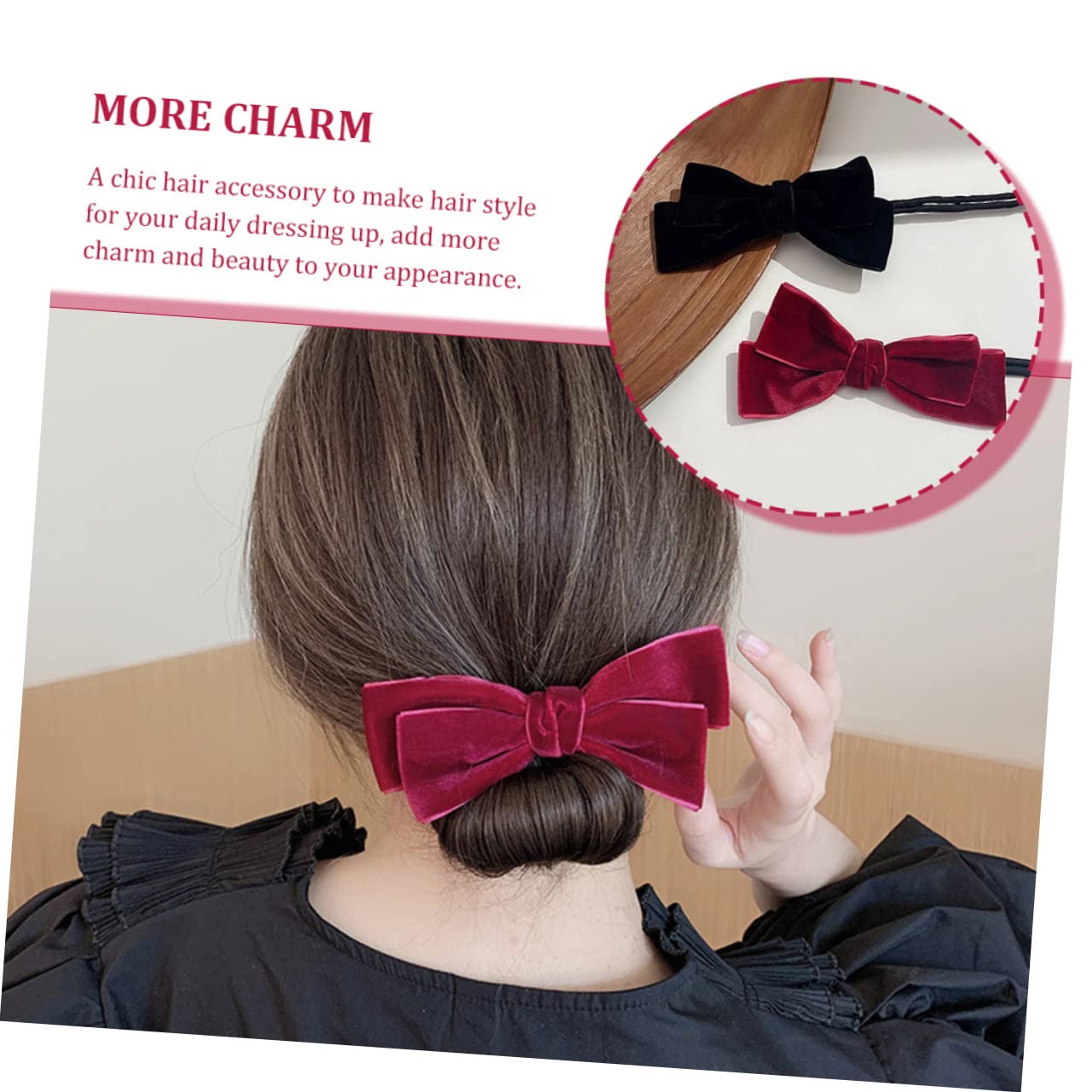 FRCOLOR 5 Set Di Strumenti Per Chignon Per Adolescenti Per Uno Styling Rapido Per Feste Scolastiche 2 Pezzi * 5