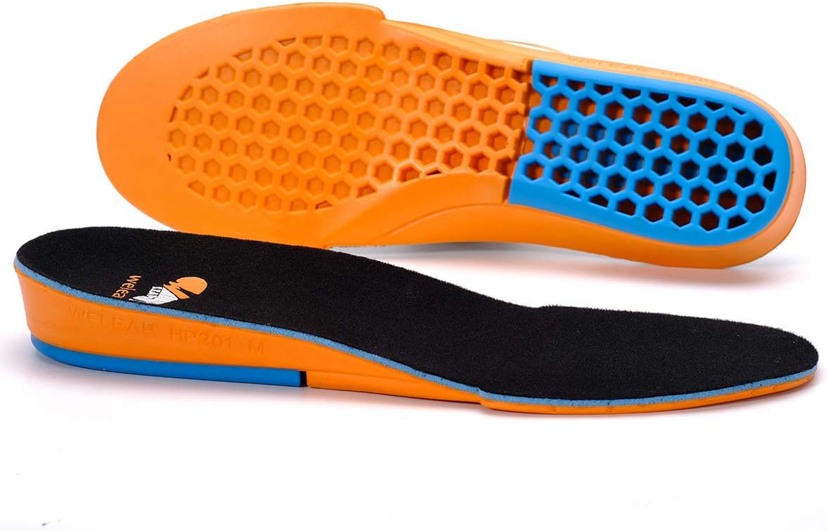Weleap Breathable Height Increased Insoles,Arch Support Orthotics Shoe Inserts,Relieve Plantar Fascitis,Flat Feet,Heel Pain