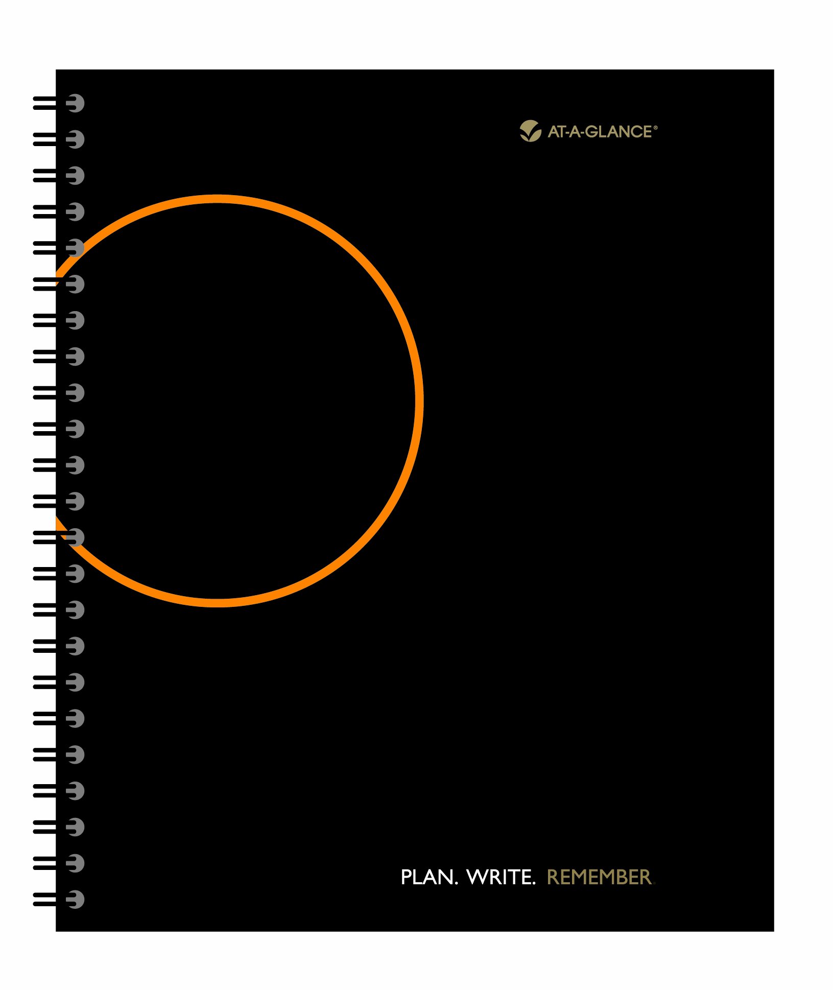 planification sur L"Ordinateur portable avec calendrier de référence, Noir, 9 1/5,1 x 27,9 cm